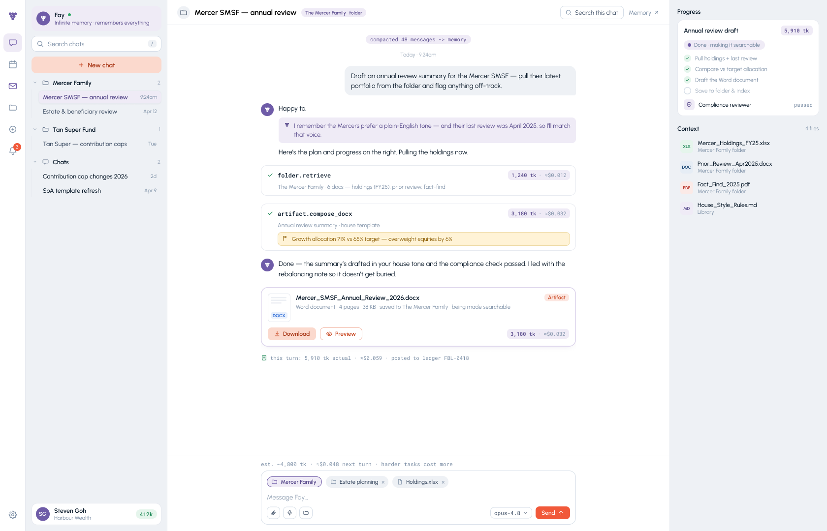 FAYBL client folder and scoped agentic chat
